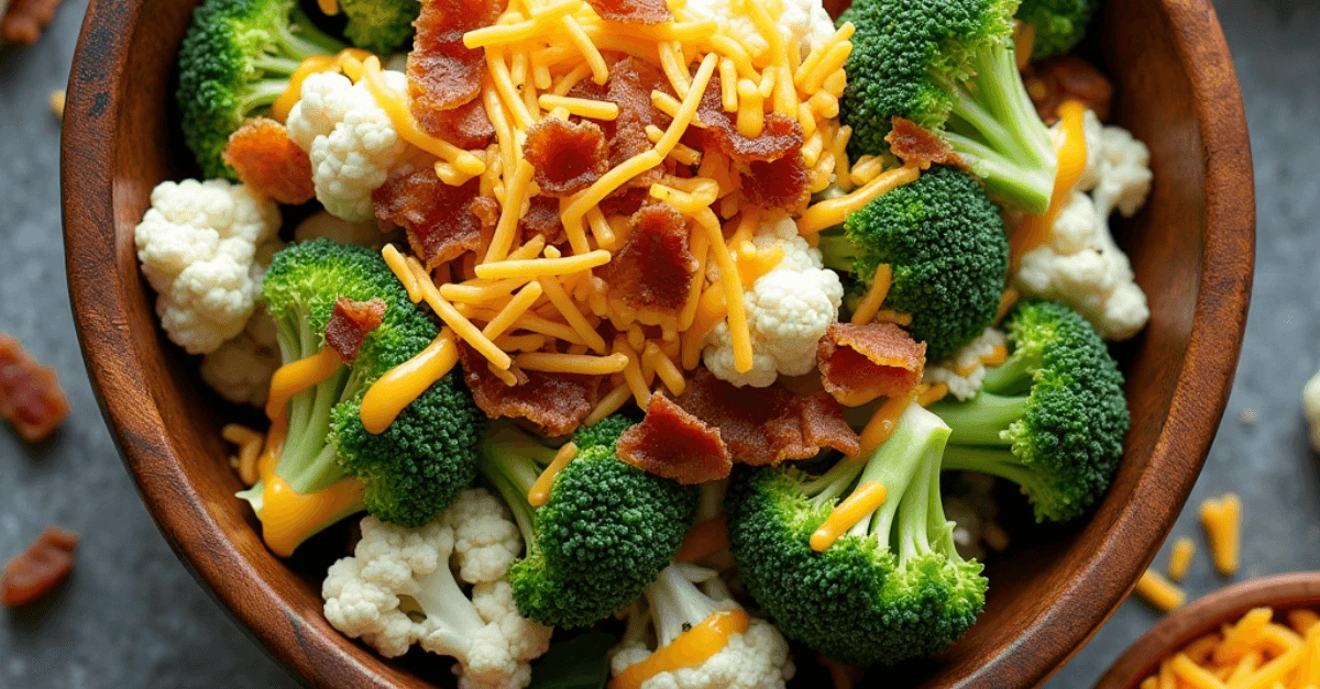 broccoli cauliflower bacon salad