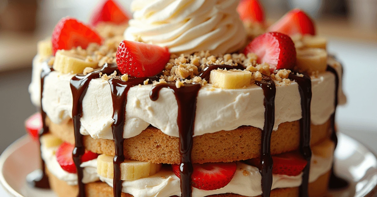 banana split cake